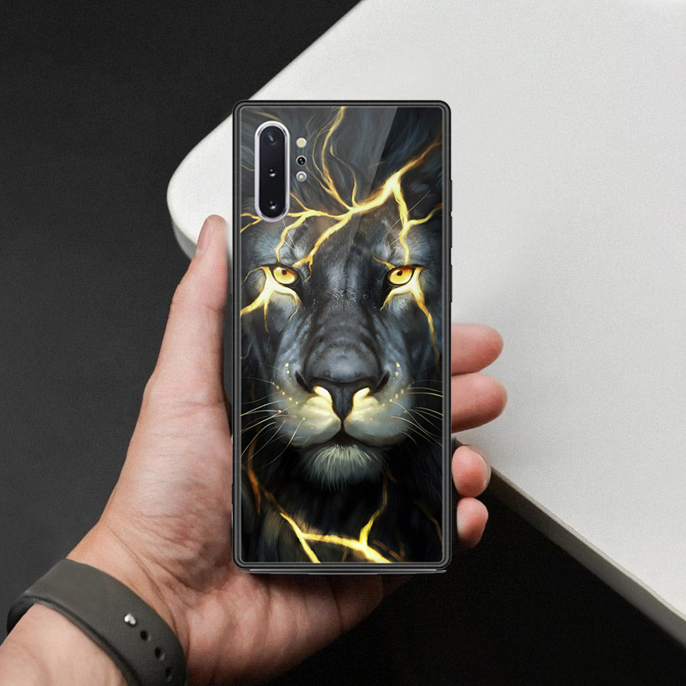 Samsung Galaxy Note 10 Plus Cover - Brave Series - HQ Ultra Shine Premium Infinity Glass Soft Silicon Borders Case