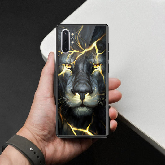 Samsung Galaxy Note 10 Plus Cover - Brave Series - HQ Ultra Shine Premium Infinity Glass Soft Silicon Borders Case