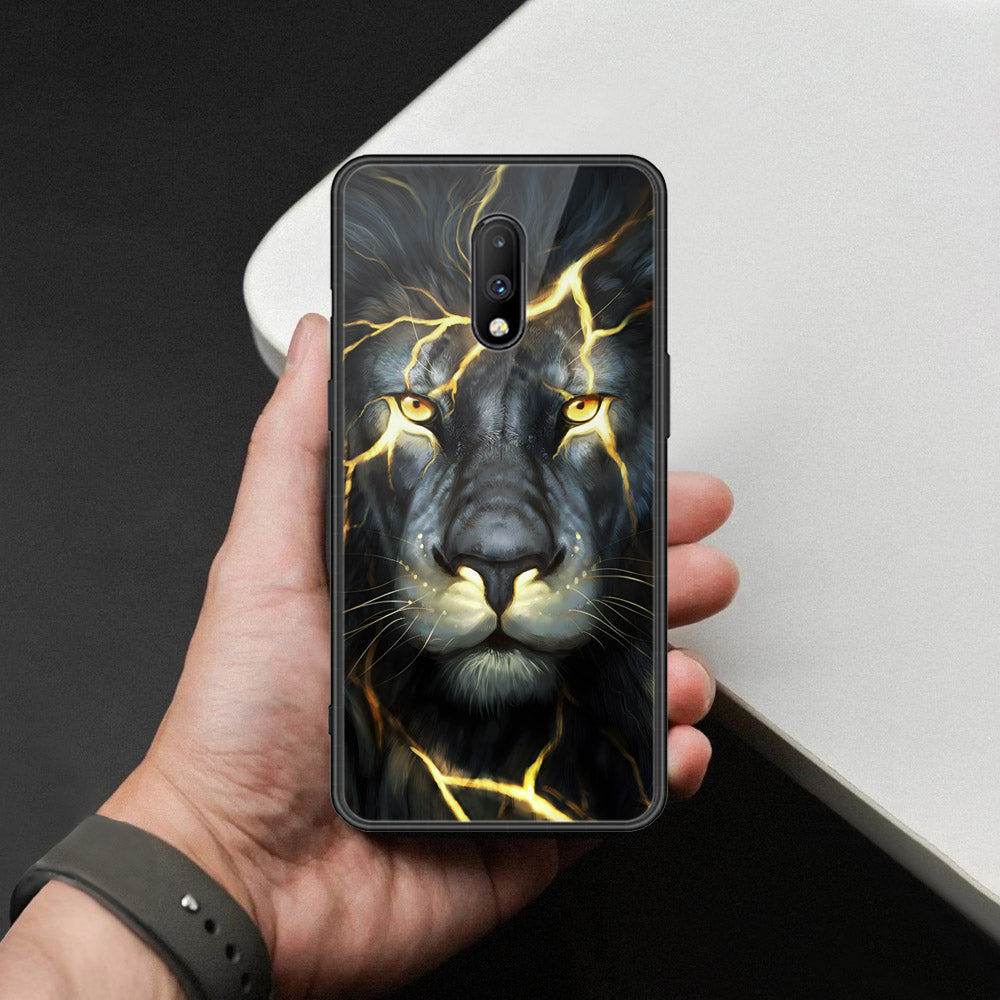 OnePlus 7 Cover - Brave Series - HQ Ultra Shine Premium Infinity Glass Soft Silicon Borders Case