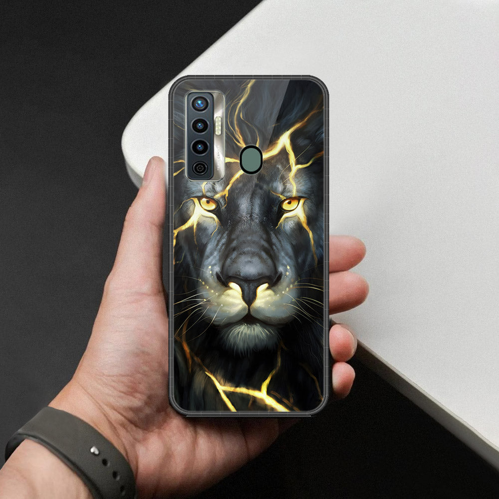 Tecno Camon 17 Cover - Brave Series - HQ Ultra Shine Premium Infinity Glass Soft Silicon Borders Case