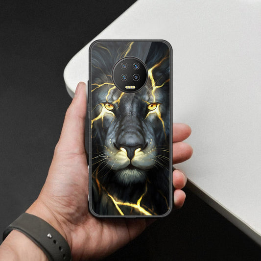 Infinix Note 7 Cover - Brave Series - HQ Ultra Shine Premium Infinity Glass Soft Silicon Borders Case