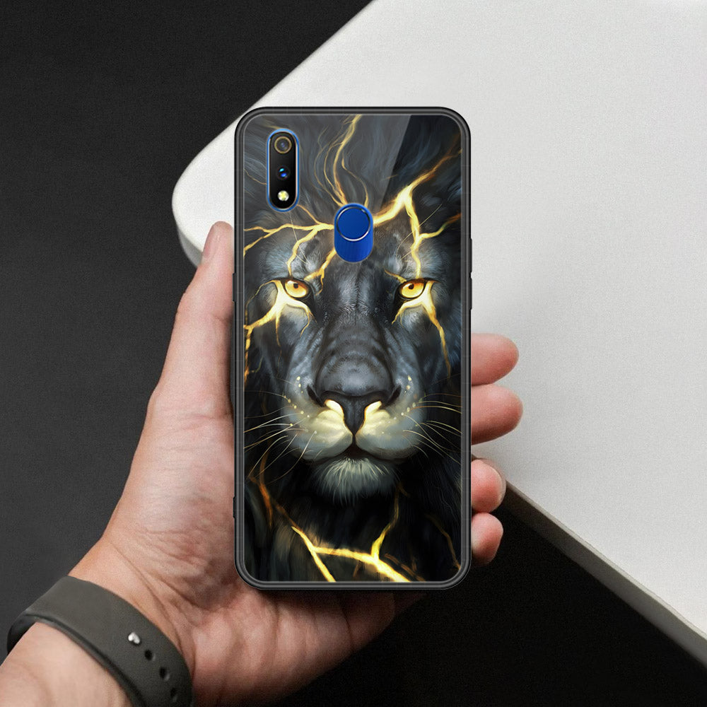 Realme 3 Pro Cover - Brave Series - HQ Ultra Shine Premium Infinity Glass Soft Silicon Borders Case