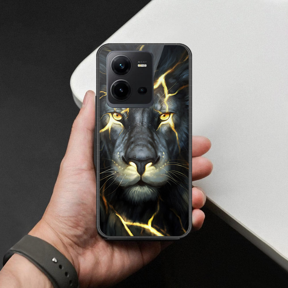 Vivo V25e Cover - Brave Series - HQ Ultra Shine Premium Infinity Glass Soft Silicon Borders Case
