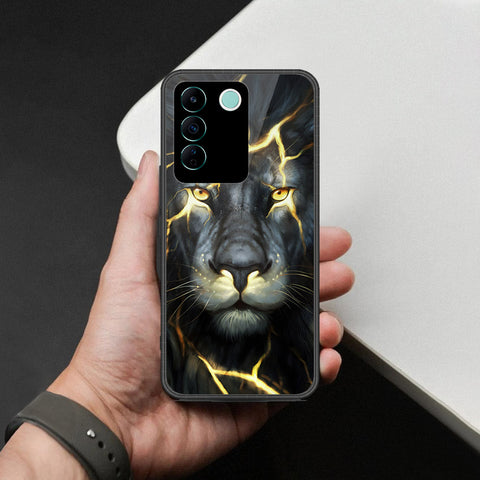 Vivo V27e Cover - Brave Series - HQ Ultra Shine Premium Infinity Glass Soft Silicon Borders Case