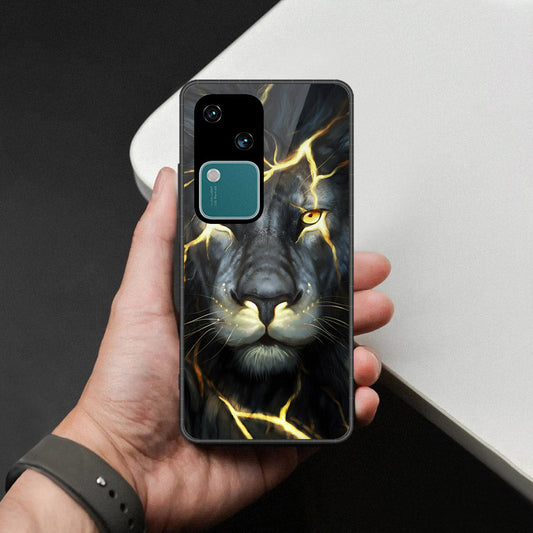 Vivo V30 Cover - Brave Series - HQ Ultra Shine Premium Infinity Glass Soft Silicon Borders Case