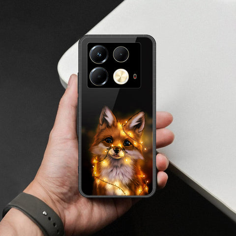 Infinix Note 40 Cover - Brave Series - HQ Ultra Shine Premium Infinity Glass Soft Silicon Borders Case