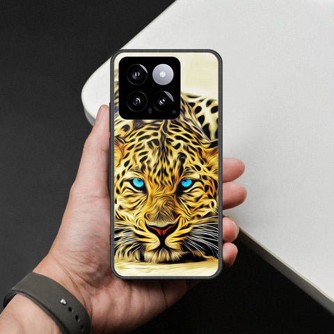 Xiaomi 14 Cover - Brave Series - HQ Ultra Shine Premium Infinity Glass Soft Silicon Borders Case