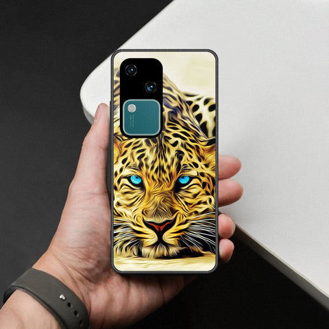 Vivo V30 Cover - Brave Series - HQ Ultra Shine Premium Infinity Glass Soft Silicon Borders Case