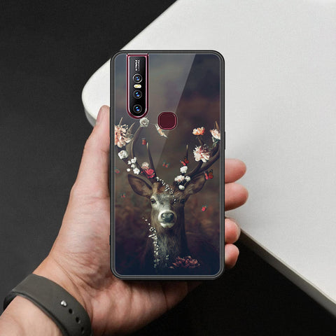 Vivo V15 Cover - Brave Series - HQ Ultra Shine Premium Infinity Glass Soft Silicon Borders Case