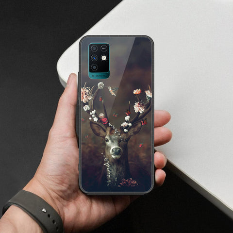 Infinix Note 10 Cover - Brave Series - HQ Ultra Shine Premium Infinity Glass Soft Silicon Borders Case