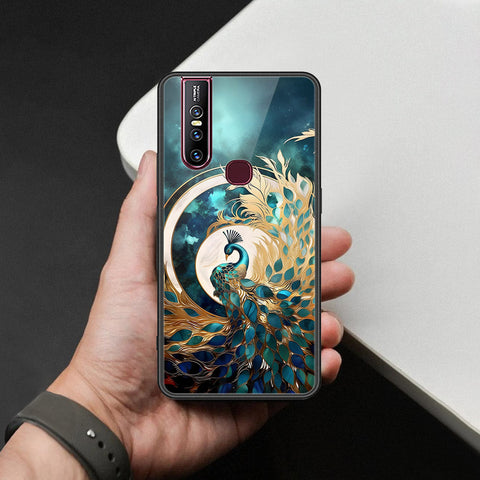 Vivo V15 Cover - Brave Series - HQ Ultra Shine Premium Infinity Glass Soft Silicon Borders Case