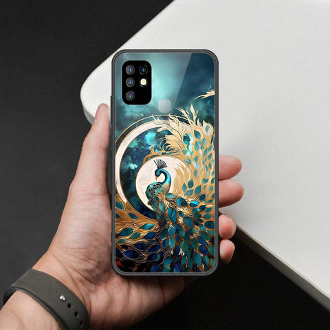 Infinix Hot 10 Cover - Brave Series - HQ Ultra Shine Premium Infinity Glass Soft Silicon Borders Case