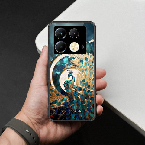 Infinix Note 40 Cover - Brave Series - HQ Ultra Shine Premium Infinity Glass Soft Silicon Borders Case