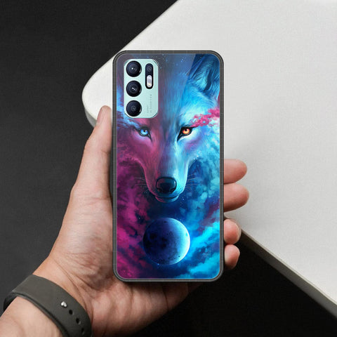 Oppo Reno 6 Cover - Brave Series - HQ Ultra Shine Premium Infinity Glass Soft Silicon Borders Case