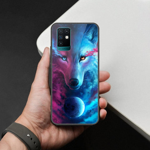 Infinix Note 10 Cover - Brave Series - HQ Ultra Shine Premium Infinity Glass Soft Silicon Borders Case