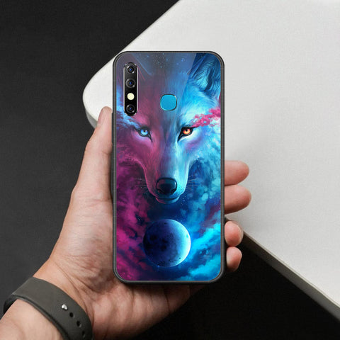 Infinix Hot 8 Cover - Brave Series - HQ Ultra Shine Premium Infinity Glass Soft Silicon Borders Case