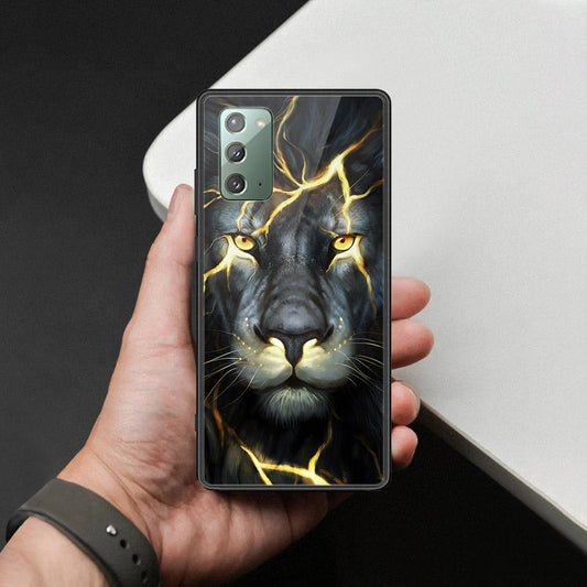 Samsung Galaxy Note 20 Cover - Brave Series - HQ Ultra Shine Premium Infinity Glass Soft Silicon Borders Case