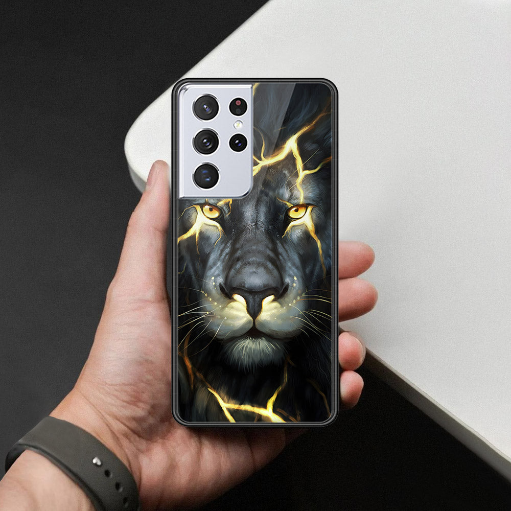 Samsung Galaxy S21 Ultra 5G Cover - Brave Series - HQ Ultra Shine Premium Infinity Glass Soft Silicon Borders Case
