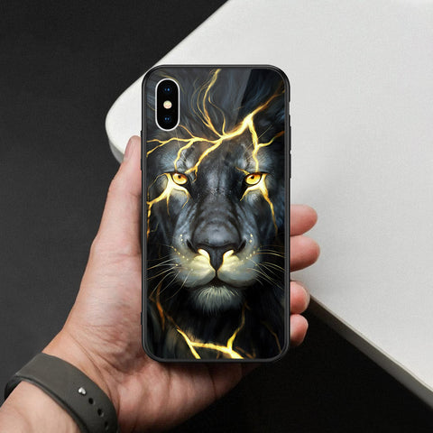 iPhone XS / X - Brave Series - HQ Ultra Shine Premium Infinity Glass Soft Silicon Borders Case