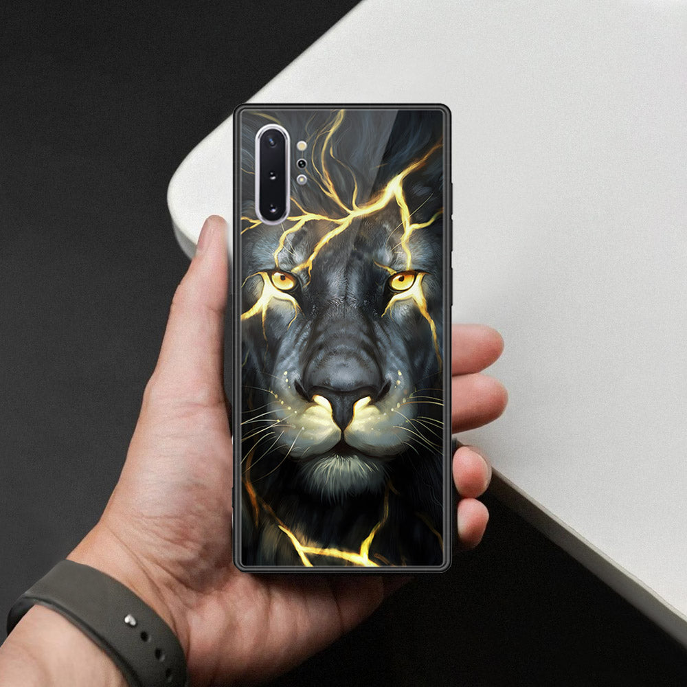 Samsung Galaxy Note 10 Plus Cover - Brave Series - HQ Ultra Shine Premium Infinity Glass Soft Silicon Borders Case