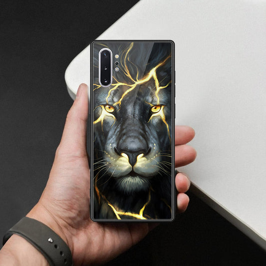 Samsung Galaxy Note 10 Plus Cover - Brave Series - HQ Ultra Shine Premium Infinity Glass Soft Silicon Borders Case