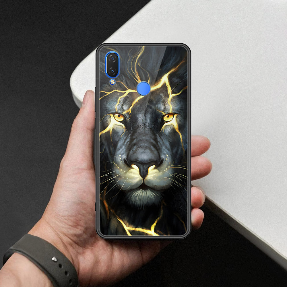 Huawei P Smart Plus Cover - Brave Series - HQ Ultra Shine Premium Infinity Glass Soft Silicon Borders Case