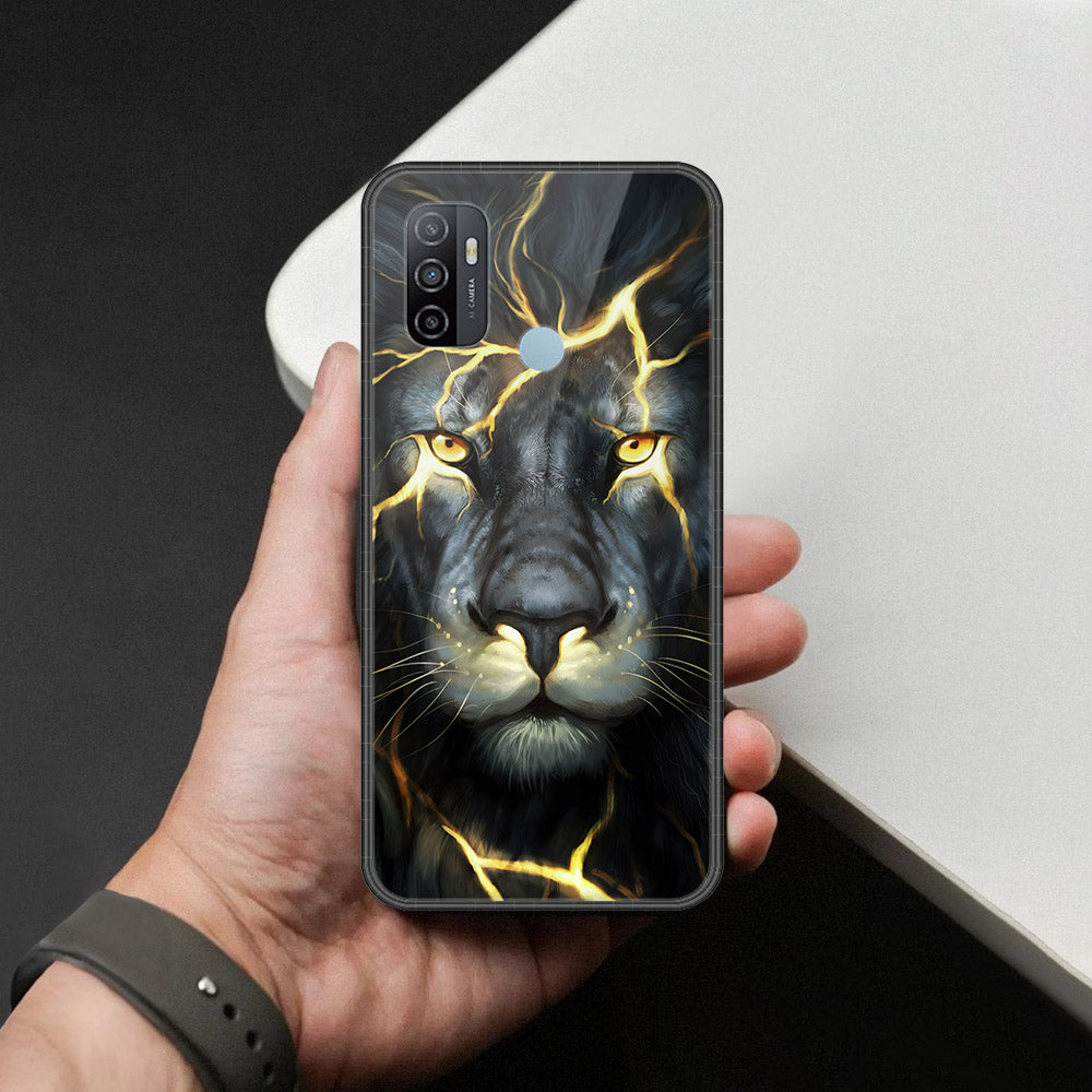 Oppo A53 Cover - Brave Series - HQ Ultra Shine Premium Infinity Glass Soft Silicon Borders Case