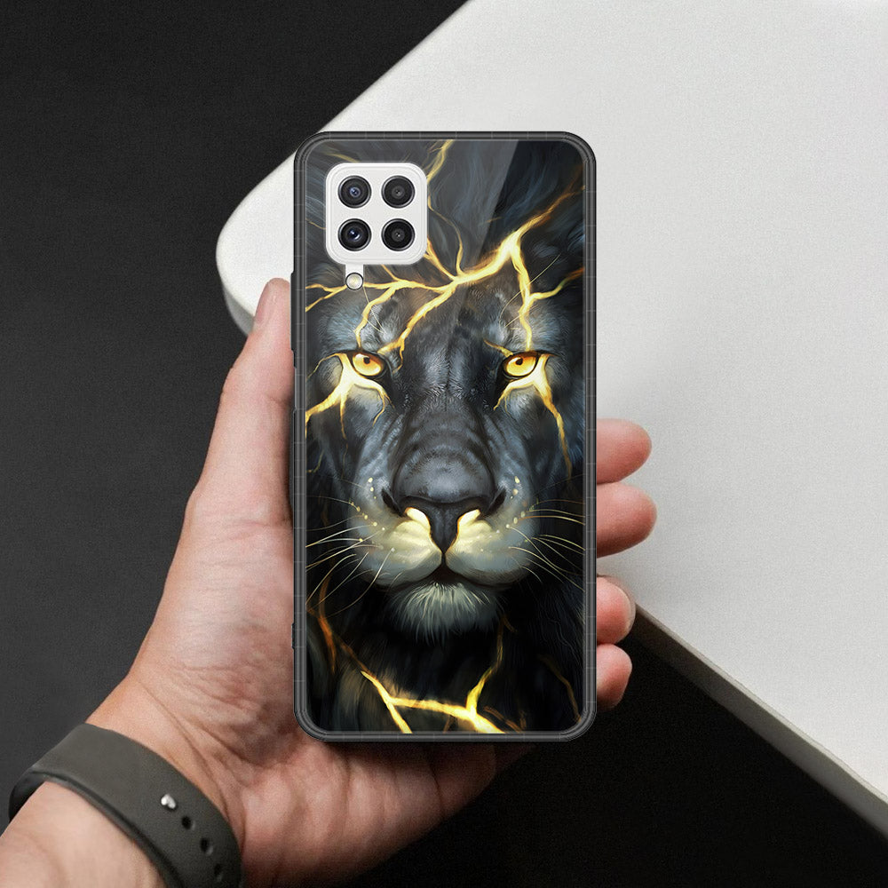 Samsung Galaxy A22 Cover - Brave Series - HQ Ultra Shine Premium Infinity Glass Soft Silicon Borders Case