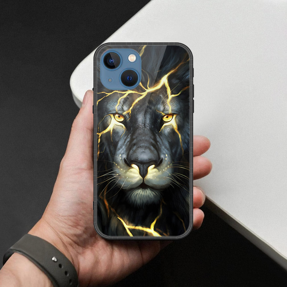 iPhone 13 Cover - Brave Series - HQ Ultra Shine Premium Infinity Glass Soft Silicon Borders Case