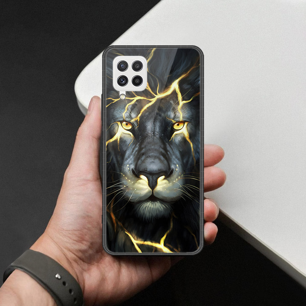 Samsung Galaxy M22 Cover - Brave Series - HQ Ultra Shine Premium Infinity Glass Soft Silicon Borders Case