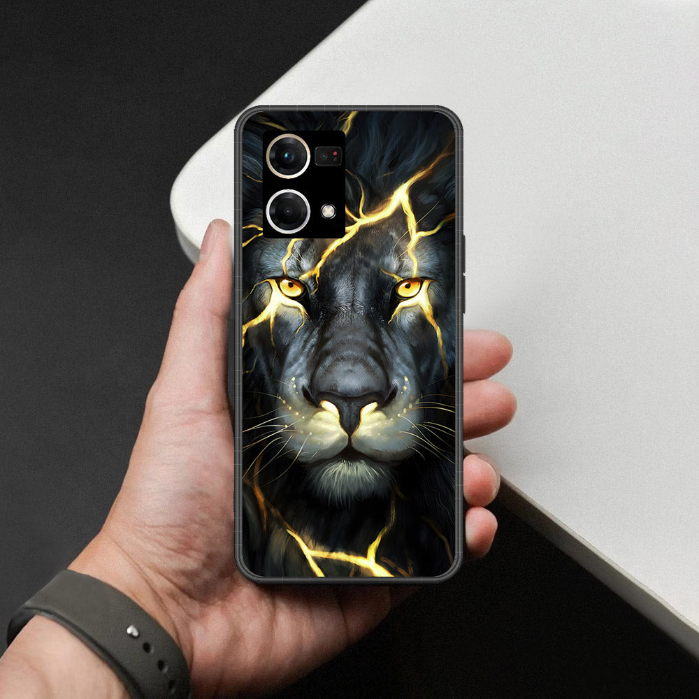 Oppo Reno 7 4G Cover - Brave Series - HQ Ultra Shine Premium Infinity Glass Soft Silicon Borders Case