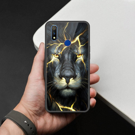 Realme 3 Cover - Brave Series - HQ Ultra Shine Premium Infinity Glass Soft Silicon Borders Case