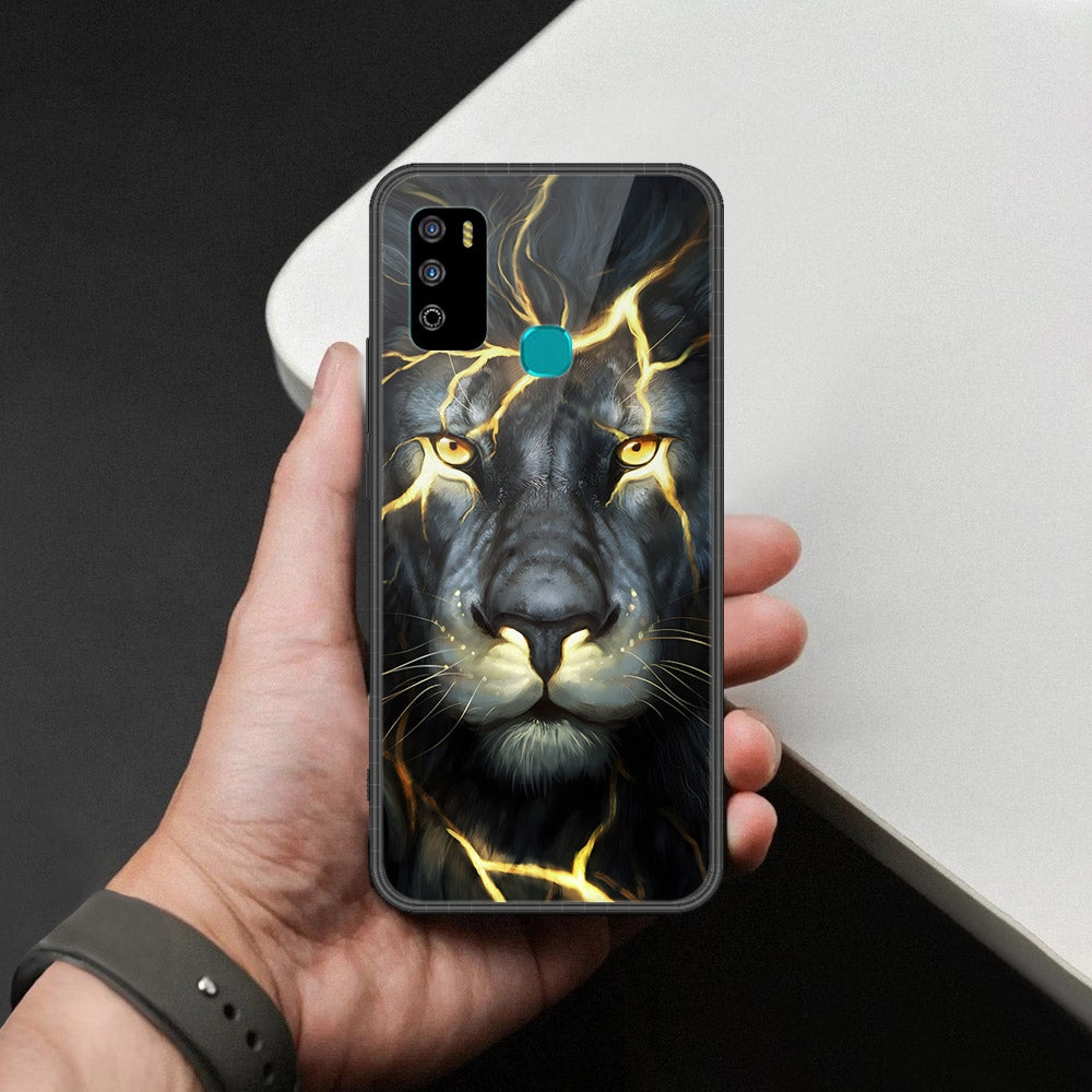 Infinix Hot 9 Play Cover - Brave Series - HQ Ultra Shine Premium Infinity Glass Soft Silicon Borders Case