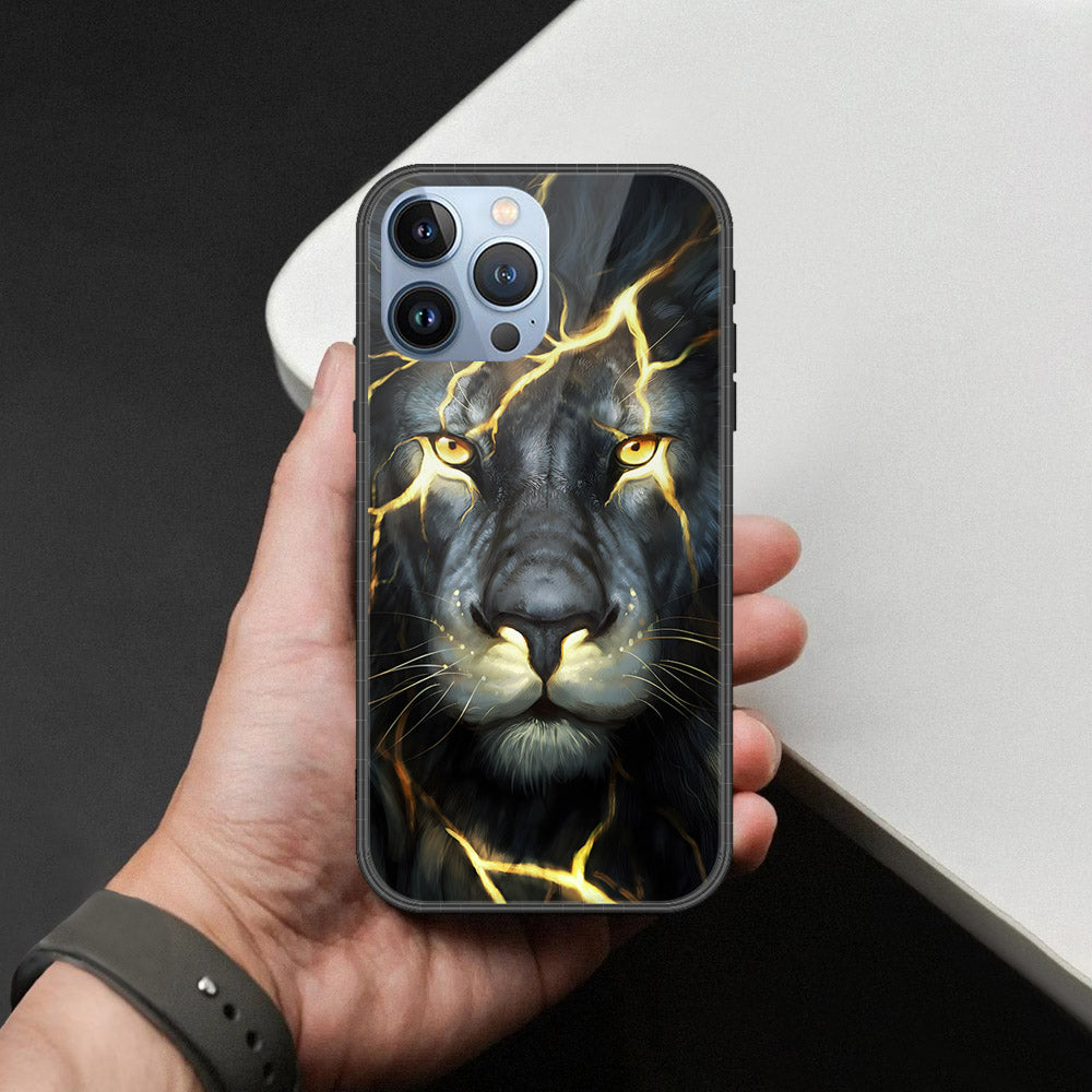 iPhone 14 Pro Cover - Brave Series - HQ Ultra Shine Premium Infinity Glass Soft Silicon Borders Case