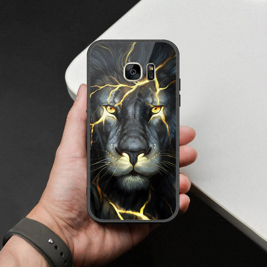 Samsung Galaxy S7 Cover - Brave Series - HQ Ultra Shine Premium Infinity Glass Soft Silicon Borders Case