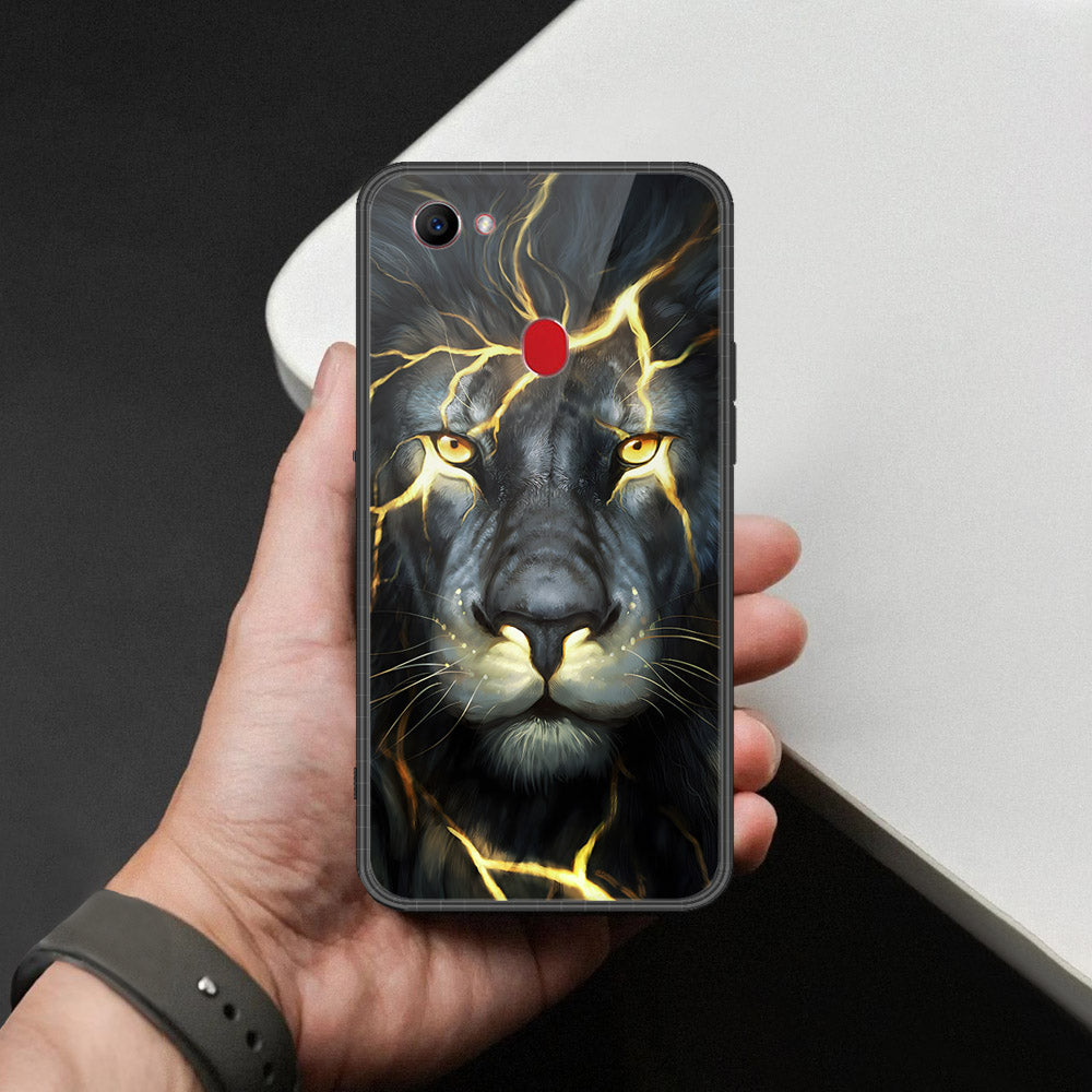 Oppo F7 Cover - Brave Series - HQ Ultra Shine Premium Infinity Glass Soft Silicon Borders Case