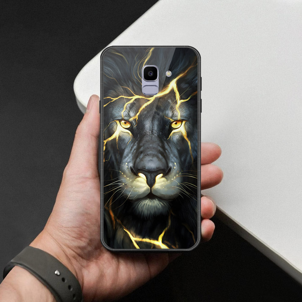 Samsung Galaxy J6 Cover - Brave Series - HQ Ultra Shine Premium Infinity Glass Soft Silicon Borders Case