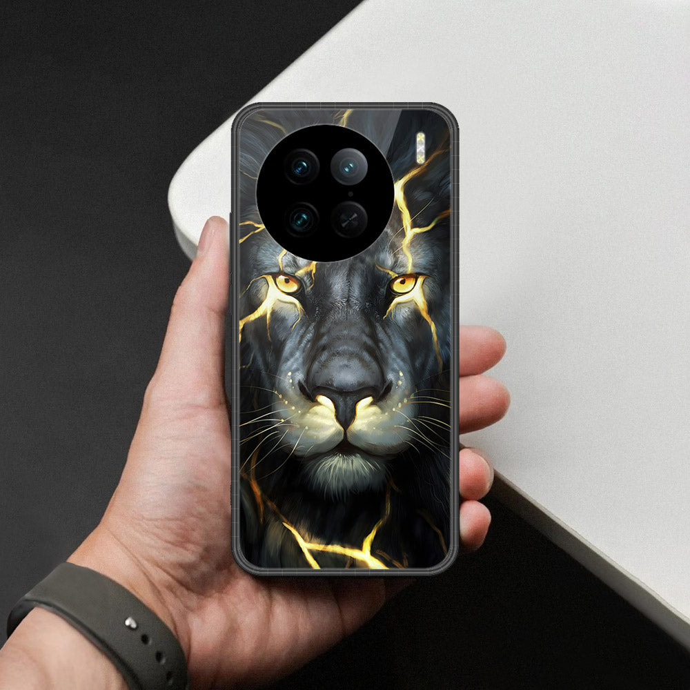 Vivo X90 Pro Cover - Brave Series - HQ Ultra Shine Premium Infinity Glass Soft Silicon Borders Case