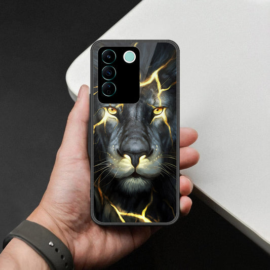 Vivo V27e Cover - Brave Series - HQ Ultra Shine Premium Infinity Glass Soft Silicon Borders Case