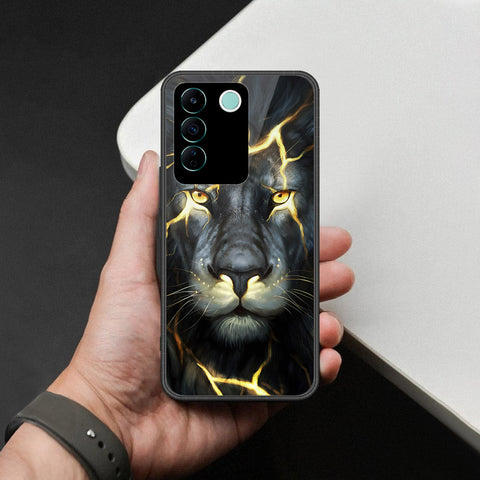 Vivo V27e Cover - Brave Series - HQ Ultra Shine Premium Infinity Glass Soft Silicon Borders Case