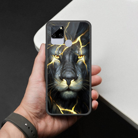Realme C12 Cover - Brave Series - HQ Ultra Shine Premium Infinity Glass Soft Silicon Borders Case