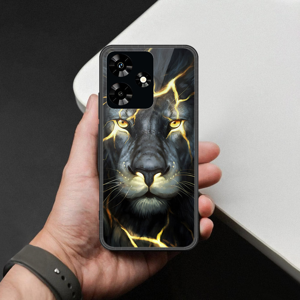 Infinix Hot 30 Cover - Brave Series - HQ Ultra Shine Premium Infinity Glass Soft Silicon Borders Case