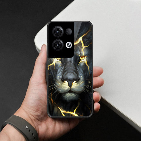 Oppo Reno 8 Pro  Cover - Brave Series - HQ Ultra Shine Premium Infinity Glass Soft Silicon Borders Case