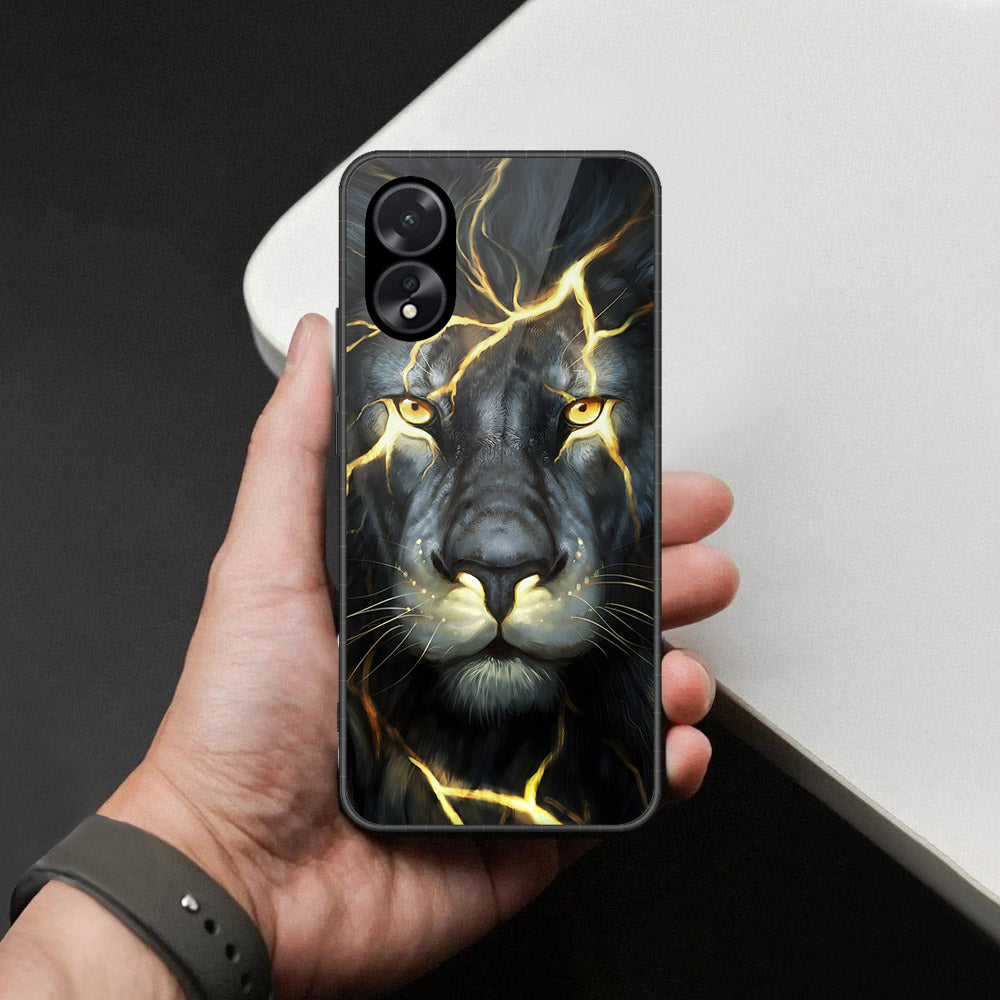 Oppo A38 Cover - Brave Series - HQ Ultra Shine Premium Infinity Glass Soft Silicon Borders Case