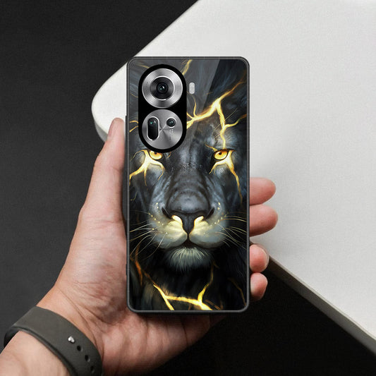 Oppo Reno 11 5G Cover - Brave Series - HQ Ultra Shine Premium Infinity Glass Soft Silicon Borders Case