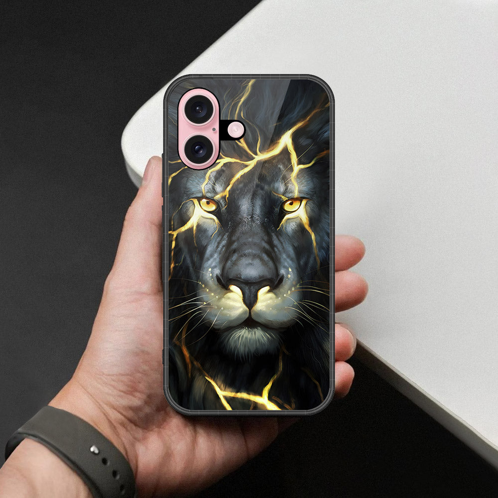 iPhone 16 - Brave Series - HQ Ultra Shine Premium Infinity Glass Soft Silicon Borders Case