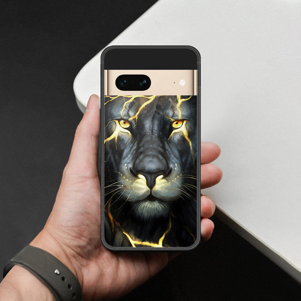 Google Pixel 7 Cover - Brave Series - HQ Ultra Shine Premium Infinity Glass Soft Silicon Borders Case