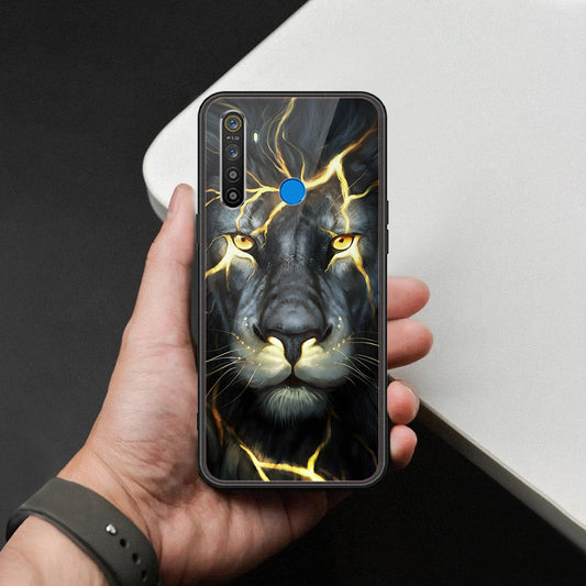 Realme 5 Cover - Brave Series - HQ Ultra Shine Premium Infinity Glass Soft Silicon Borders Case