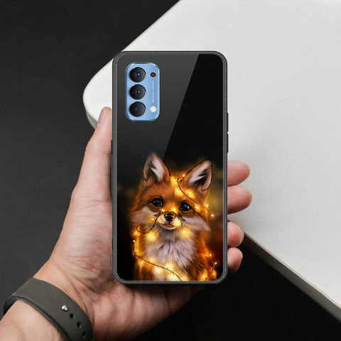 Oppo Reno 4 Cover - Brave Series - HQ Ultra Shine Premium Infinity Glass Soft Silicon Borders Case