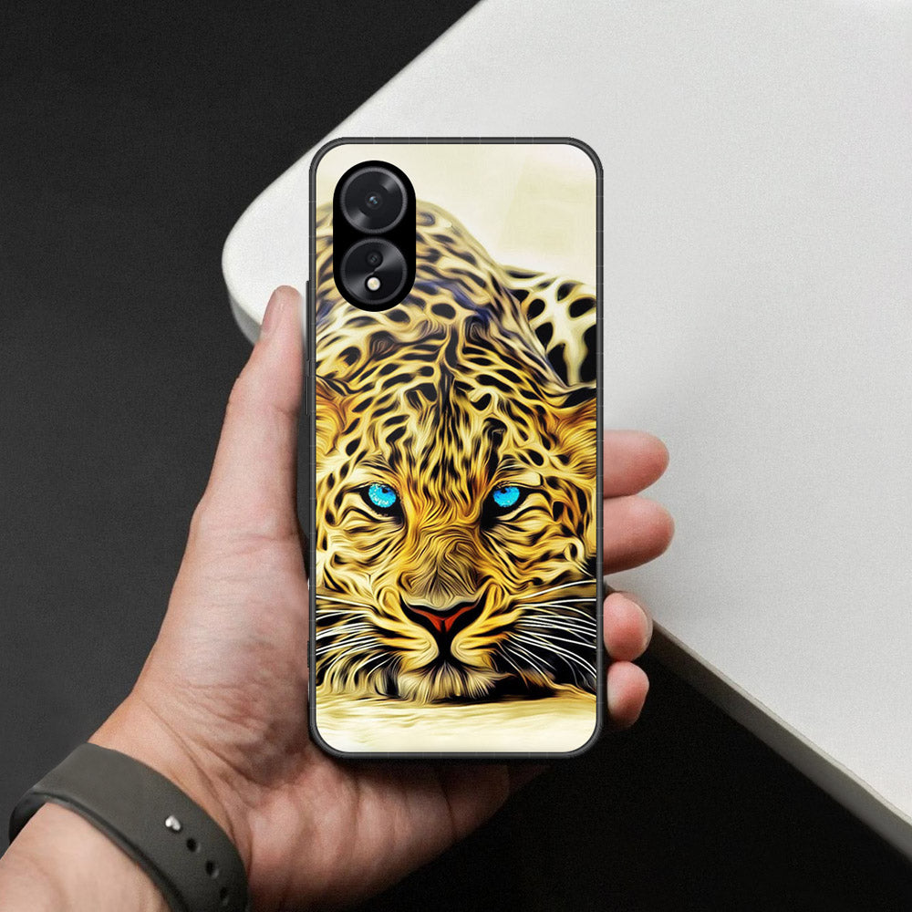 Oppo A18 Cover - Brave Series - HQ Ultra Shine Premium Infinity Glass Soft Silicon Borders Case (Fast Delivery)